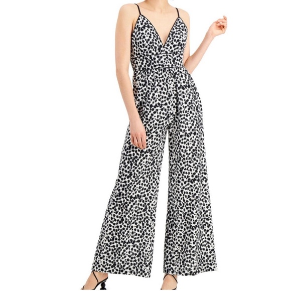 INC International Concepts 
Cotton Printed Piped-Trim jumpsuit, size M - Picture 11 of 11